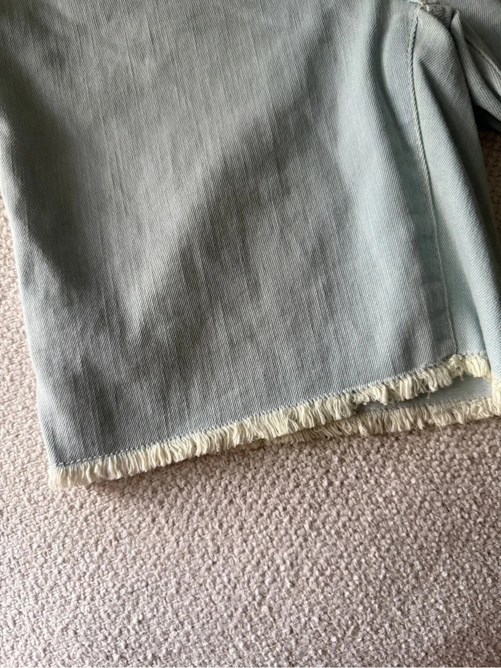 Levi’s Low Pro Light Wash Raw Hem Denim Shorts
